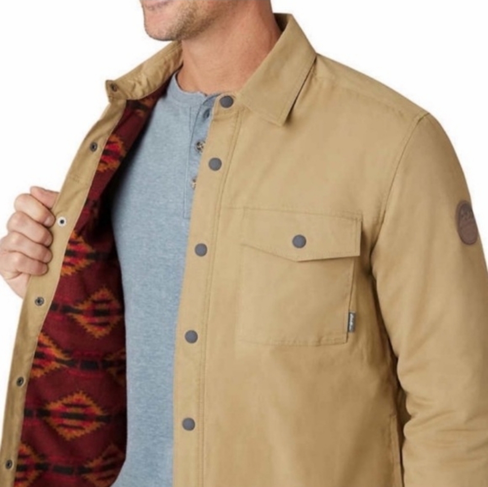 Eddie Bauer Men's Khaki Shirt Jacket